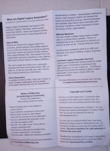 Inside open page of zine.